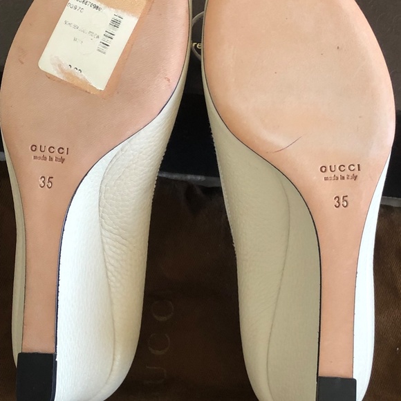 GUCCI Interlocking G Logo Leather Pumps Size: 5 | IT 35. FITS SIZE 6 ** NEW. ** - Picture 7 of 12